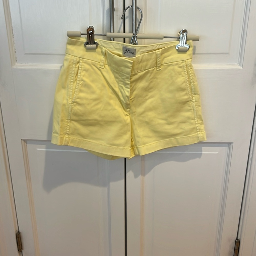 J. Crew light yellow shorts, size 00